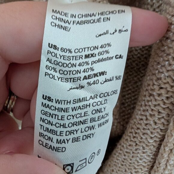 Chicos 3 Metallic Knit Cardigan Womens Size XL Gold Long Sleeve Open Sweater - Picture 5 of 6